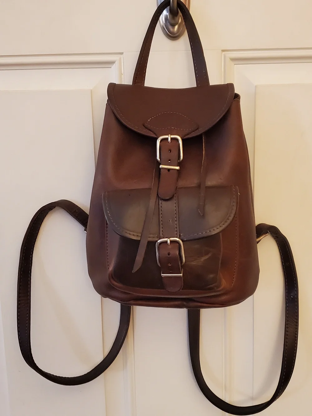 Vintage Leather Mini Backpack purse (like Roots) 90s witchy Whimsigoth y2k Biker